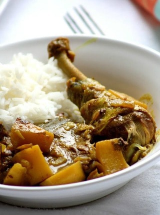 Plat antillais au colombo de poulet