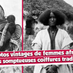 Photo de couverture de photos vintages de femmes africaines avec leurs somptueuses coiffures traditionnelles