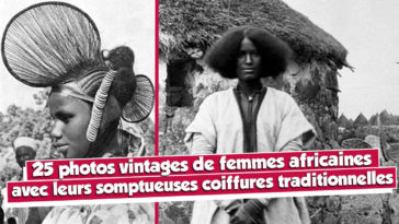 Photo de couverture de photos vintages de femmes africaines avec leurs somptueuses coiffures traditionnelles