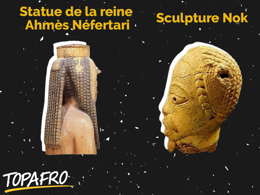 statue de la reine Ahmès Néfertari & Sculpture Nok